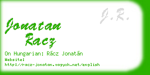 jonatan racz business card